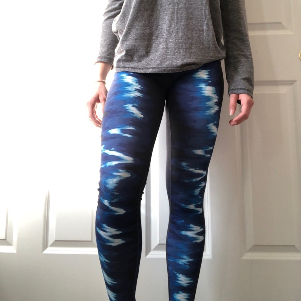 Blue Patterned Leggings